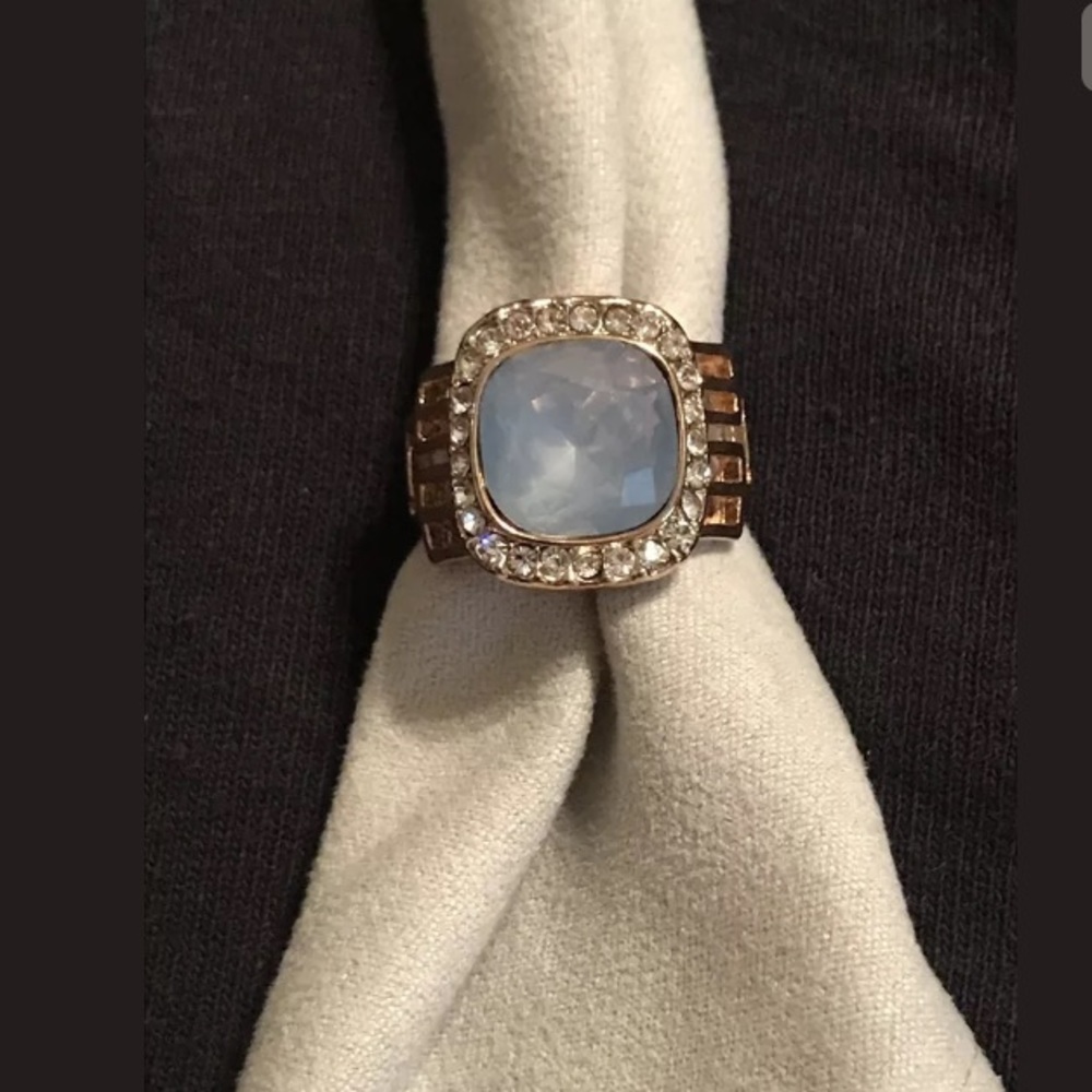 Lab Created Aquamarine/Cat’s Eye Ring (Size 9)